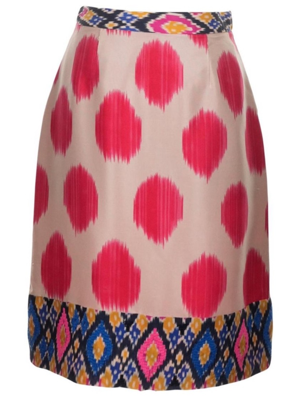 Women’s Pink Polka Dot Print A-Line Skirt